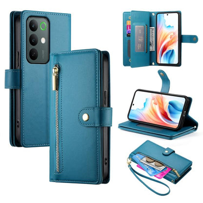 Nine Card-slot Zipper Wallet Bag Leather Phone Case, For Realme 16T 5G, For Realme C100 4G, For Realme 16 5G, For Realme C85 5G / Realme 15x 5G, For Realme C85 Pro 4G, For Realme 15T 5G, For Realme 15 5G / Realme 15 Pro 5G, For Realme 14 / Realme P3 5G...