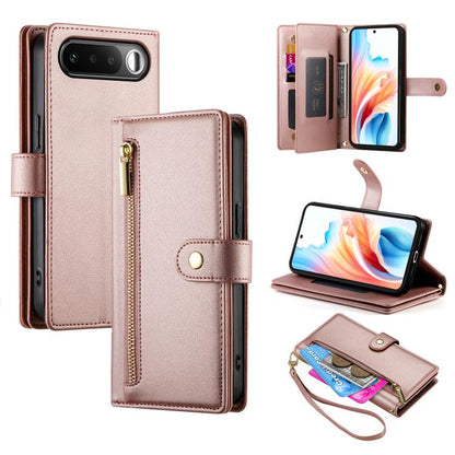 Nine Card-slot Zipper Wallet Bag Leather Phone Case, For Realme 16T 5G, For Realme C100 4G, For Realme 16 5G, For Realme C85 5G / Realme 15x 5G, For Realme C85 Pro 4G, For Realme 15T 5G, For Realme 15 5G / Realme 15 Pro 5G, For Realme 14 / Realme P3 5G...