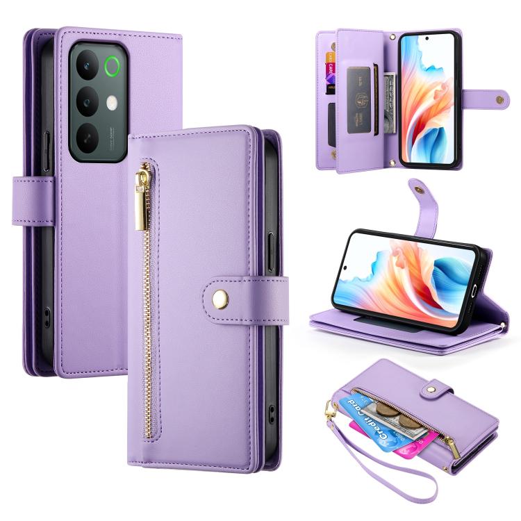 Nine Card-slot Zipper Wallet Bag Leather Phone Case, For Realme 16T 5G, For Realme C100 4G, For Realme 16 5G, For Realme C85 5G / Realme 15x 5G, For Realme C85 Pro 4G, For Realme 15T 5G, For Realme 15 5G / Realme 15 Pro 5G, For Realme 14 / Realme P3 5G...