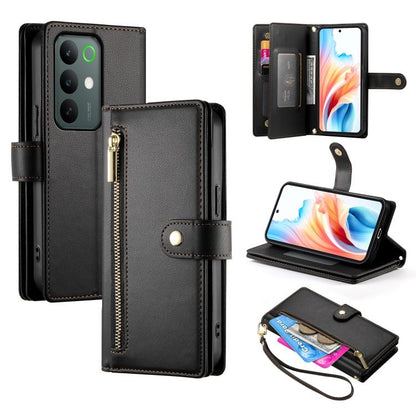 Nine Card-slot Zipper Wallet Bag Leather Phone Case, For Realme 16T 5G, For Realme C100 4G, For Realme 16 5G, For Realme C85 5G / Realme 15x 5G, For Realme C85 Pro 4G, For Realme 15T 5G, For Realme 15 5G / Realme 15 Pro 5G, For Realme 14 / Realme P3 5G...
