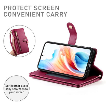 Nine Card-slot Zipper Wallet Bag Leather Phone Case, For Realme 16T 5G, For Realme C100 4G, For Realme 16 5G, For Realme C85 5G / Realme 15x 5G, For Realme C85 Pro 4G, For Realme 15T 5G, For Realme 15 5G / Realme 15 Pro 5G, For Realme 14 / Realme P3 5G...