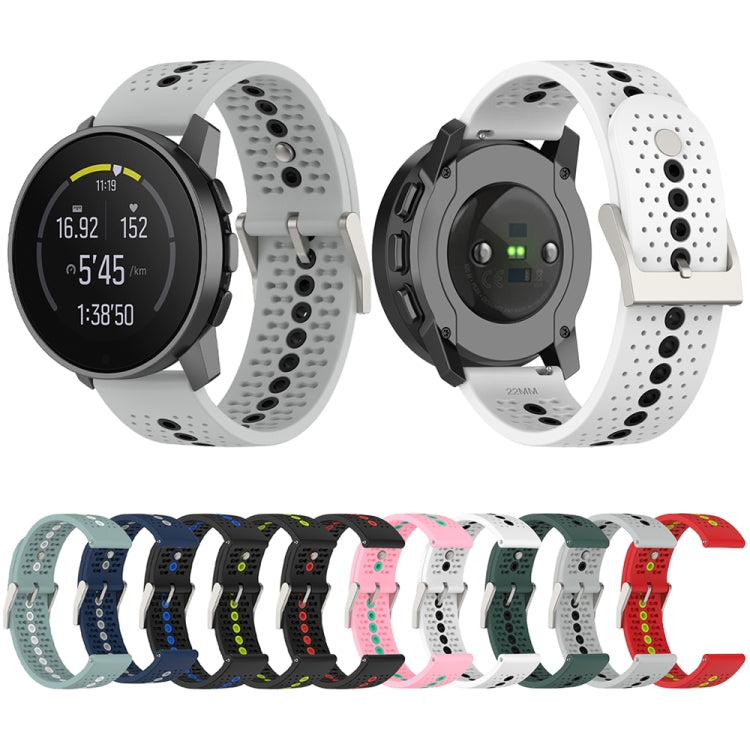 Colorful Hole Silicone Watch Band, For Suunto Run / Race S