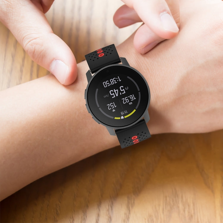 Colorful Hole Silicone Watch Band, For Suunto Run / Race S