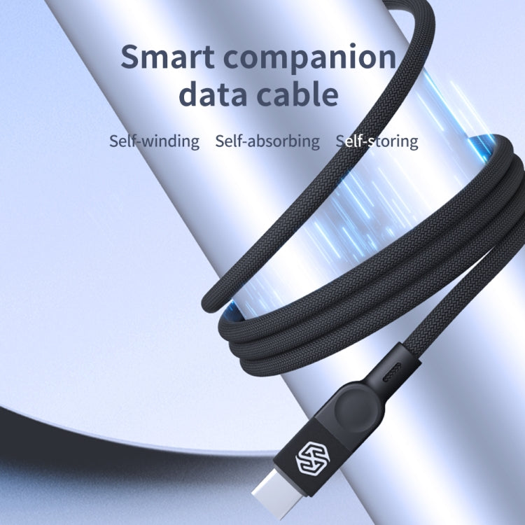 NILLKIN 100W USB-C/Type-C to USB-C/Type-C Small Magnetic Coil Fast Charging Data Cable, Length: 1m