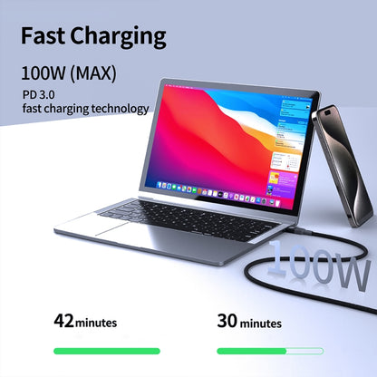 NILLKIN 100W USB-C/Type-C to USB-C/Type-C Small Magnetic Coil Fast Charging Data Cable, Length: 1m