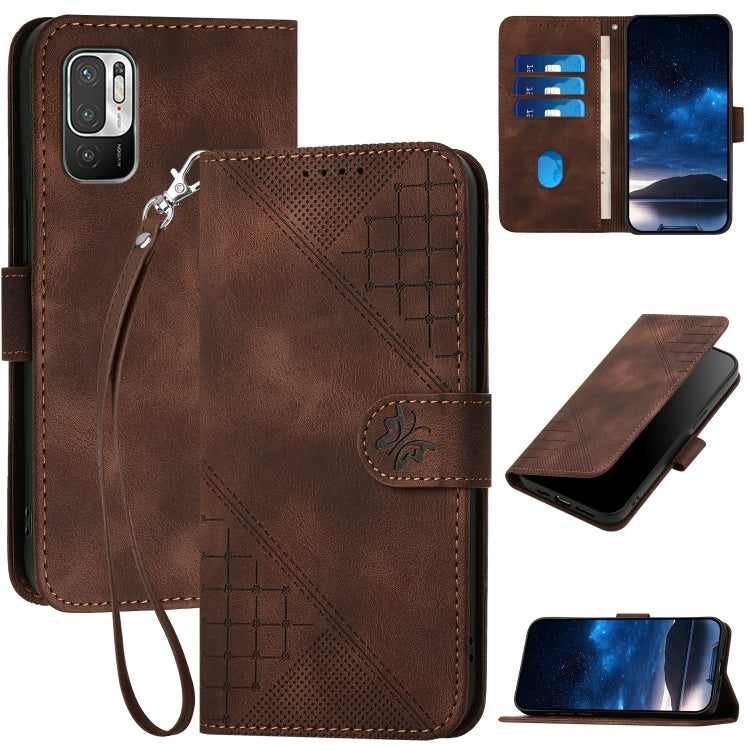 Grid Butterfly Embossed Pattern Leather Phone Case with Lanyard, For Redmi Note 12 Turbo / Xiaomi Poco F5, For Redmi Note 12s, For Redmi Note 12 Pro, For Redmi Note 12 4G, For Redmi Note 12 Pro+, For Redmi Note 12 5G, For Redmi A1+, For Redmi K50 Ultra...