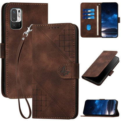 Grid Butterfly Embossed Pattern Leather Phone Case with Lanyard, For Redmi Note 12 Turbo / Xiaomi Poco F5, For Redmi Note 12s, For Redmi Note 12 Pro, For Redmi Note 12 4G, For Redmi Note 12 Pro+, For Redmi Note 12 5G, For Redmi A1+, For Redmi K50 Ultra...