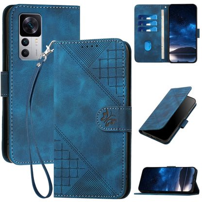 Grid Butterfly Embossed Pattern Leather Phone Case with Lanyard, For Redmi Note 12 Turbo / Xiaomi Poco F5, For Redmi Note 12s, For Redmi Note 12 Pro, For Redmi Note 12 4G, For Redmi Note 12 Pro+, For Redmi Note 12 5G, For Redmi A1+, For Redmi K50 Ultra...