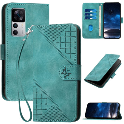 Grid Butterfly Embossed Pattern Leather Phone Case with Lanyard, For Redmi Note 12 Turbo / Xiaomi Poco F5, For Redmi Note 12s, For Redmi Note 12 Pro, For Redmi Note 12 4G, For Redmi Note 12 Pro+, For Redmi Note 12 5G, For Redmi A1+, For Redmi K50 Ultra...