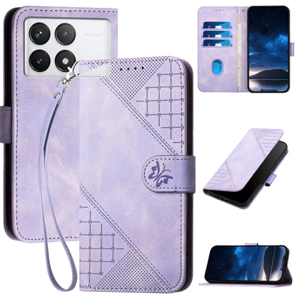 Grid Butterfly Embossed Pattern Leather Phone Case with Lanyard, For Redmi Note 14 5G, For Redmi Note 14 Pro+ 5G, For Redmi Note 14 Pro 5G, For Redmi 13, For Redmi Turbo 3, For Redmi Note 13R Pro / Poco X6 Neo, For Redmi A3, For Redmi Note 13 Pro 4G   ...