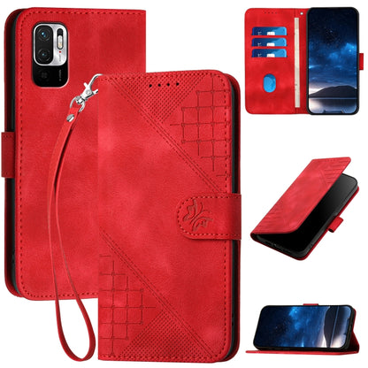 Grid Butterfly Embossed Pattern Leather Phone Case with Lanyard, For Redmi Note 12 Turbo / Xiaomi Poco F5, For Redmi Note 12s, For Redmi Note 12 Pro, For Redmi Note 12 4G, For Redmi Note 12 Pro+, For Redmi Note 12 5G, For Redmi A1+, For Redmi K50 Ultra...