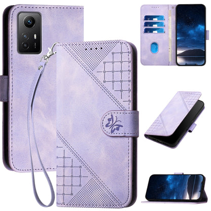 Grid Butterfly Embossed Pattern Leather Phone Case with Lanyard, For Redmi Note 12 Turbo / Xiaomi Poco F5, For Redmi Note 12s, For Redmi Note 12 Pro, For Redmi Note 12 4G, For Redmi Note 12 Pro+, For Redmi Note 12 5G, For Redmi A1+, For Redmi K50 Ultra...