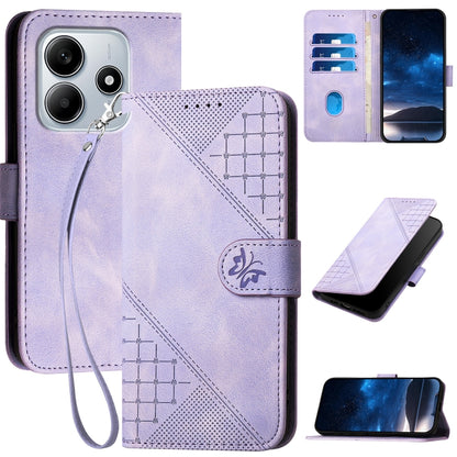 Grid Butterfly Embossed Pattern Leather Phone Case with Lanyard, For Redmi Note 14 5G, For Redmi Note 14 Pro+ 5G, For Redmi Note 14 Pro 5G, For Redmi 13, For Redmi Turbo 3, For Redmi Note 13R Pro / Poco X6 Neo, For Redmi A3, For Redmi Note 13 Pro 4G   ...