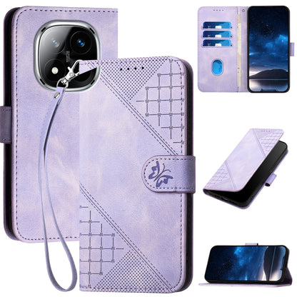 Grid Butterfly Embossed Pattern Leather Phone Case with Lanyard, For Redmi Note 14 5G, For Redmi Note 14 Pro+ 5G, For Redmi Note 14 Pro 5G, For Redmi 13, For Redmi Turbo 3, For Redmi Note 13R Pro / Poco X6 Neo, For Redmi A3, For Redmi Note 13 Pro 4G   ...
