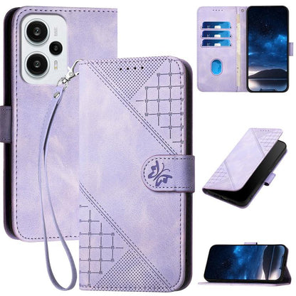 Grid Butterfly Embossed Pattern Leather Phone Case with Lanyard, For Redmi Note 12 Turbo / Xiaomi Poco F5, For Redmi Note 12s, For Redmi Note 12 Pro, For Redmi Note 12 4G, For Redmi Note 12 Pro+, For Redmi Note 12 5G, For Redmi A1+, For Redmi K50 Ultra...