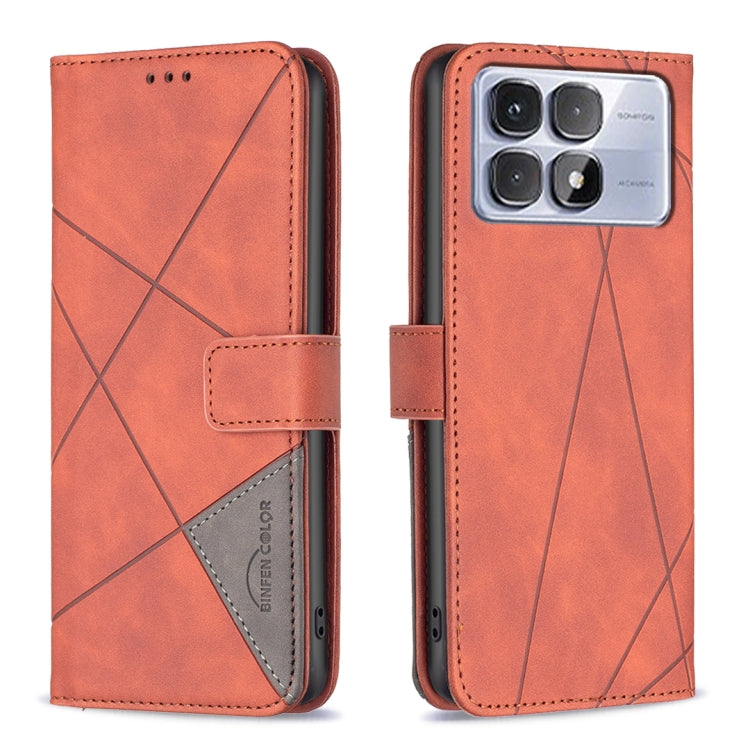 Magnetic Buckle Rhombus Texture Leather Phone Case, For Redmi Note 14 5G, For Redmi Note 14 Pro 5G / Note 14 Pro+ 5G, For Redmi 14C 4G, For Redmi K70 Ultra
