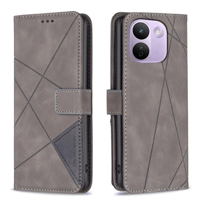 Magnetic Buckle Rhombus Texture Leather Phone Case, For Redmi 15C 5G/4G Global 171/Poco C85 4G, For Redmi Note 17 Pro 5G Global 163mm, For Redmi Note 17 Pro+ 5G Global 163mm, For Redmi K100 Pro Max 5G, For Redmi 17 4G / 5G Global 170mm                 ...