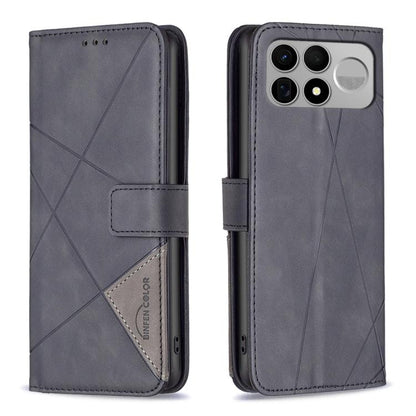 Magnetic Buckle Rhombus Texture Leather Phone Case, For Redmi 15C 5G/4G Global 171/Poco C85 4G, For Redmi Note 17 Pro 5G Global 163mm, For Redmi Note 17 Pro+ 5G Global 163mm, For Redmi K100 Pro Max 5G, For Redmi 17 4G / 5G Global 170mm                 ...
