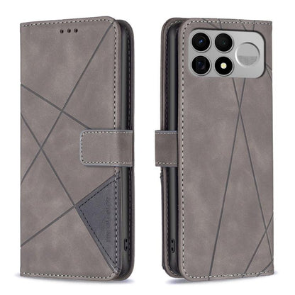Magnetic Buckle Rhombus Texture Leather Phone Case, For Redmi 15C 5G/4G Global 171/Poco C85 4G, For Redmi Note 17 Pro 5G Global 163mm, For Redmi Note 17 Pro+ 5G Global 163mm, For Redmi K100 Pro Max 5G, For Redmi 17 4G / 5G Global 170mm                 ...