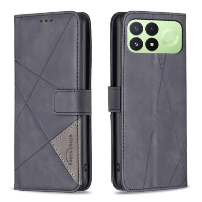 Magnetic Buckle Rhombus Texture Leather Phone Case, For Redmi 15C 5G/4G Global 171/Poco C85 4G, For Redmi Note 17 Pro 5G Global 163mm, For Redmi Note 17 Pro+ 5G Global 163mm, For Redmi K100 Pro Max 5G, For Redmi 17 4G / 5G Global 170mm                 ...