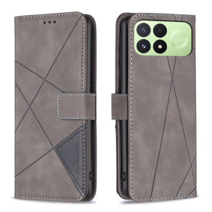 Magnetic Buckle Rhombus Texture Leather Phone Case, For Redmi 15C 5G/4G Global 171/Poco C85 4G, For Redmi Note 17 Pro 5G Global 163mm, For Redmi Note 17 Pro+ 5G Global 163mm, For Redmi K100 Pro Max 5G, For Redmi 17 4G / 5G Global 170mm                 ...