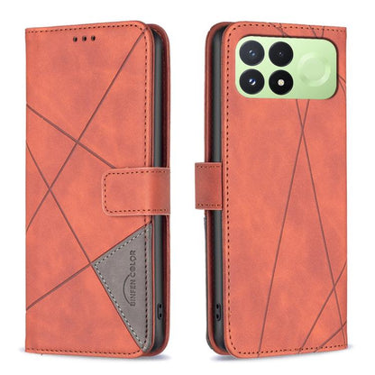 Magnetic Buckle Rhombus Texture Leather Phone Case, For Redmi 15C 5G/4G Global 171/Poco C85 4G, For Redmi Note 17 Pro 5G Global 163mm, For Redmi Note 17 Pro+ 5G Global 163mm, For Redmi K100 Pro Max 5G, For Redmi 17 4G / 5G Global 170mm                 ...