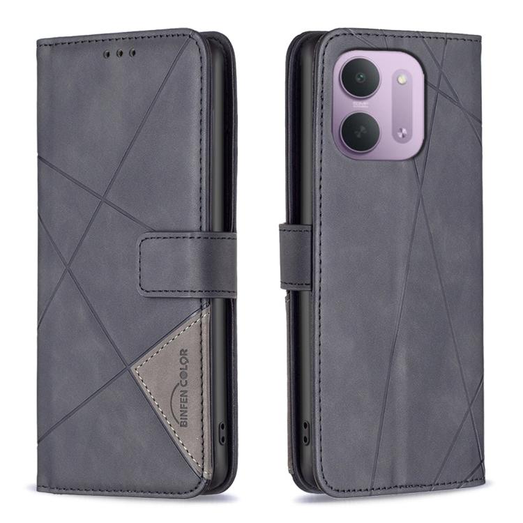 Magnetic Buckle Rhombus Texture Leather Phone Case, For Redmi 15C 5G/4G Global 171/Poco C85 4G, For Redmi Note 17 Pro 5G Global 163mm, For Redmi Note 17 Pro+ 5G Global 163mm, For Redmi K100 Pro Max 5G, For Redmi 17 4G / 5G Global 170mm                 ...