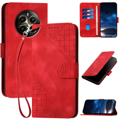 Grid Butterfly Embossed Pattern Leather Phone Case with Lanyard, For Realme P3 Ultra 5G, For Realme P3 Pro, For Realme 14 Pro+, For Realme 14 Pro, For Realme 14x Global, For Realme C75 Global, For Realme GT7 Pro, For Realme 13 Pro / 13 Pro+ Global     ...