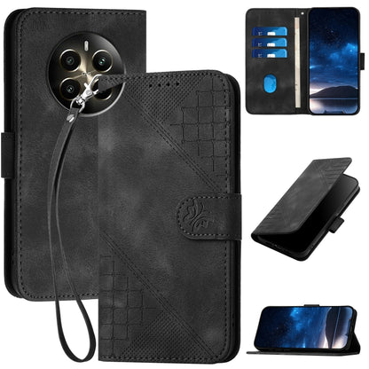 Grid Butterfly Embossed Pattern Leather Phone Case with Lanyard, For Realme P3 Ultra 5G, For Realme P3 Pro, For Realme 14 Pro+, For Realme 14 Pro, For Realme 14x Global, For Realme C75 Global, For Realme GT7 Pro, For Realme 13 Pro / 13 Pro+ Global     ...