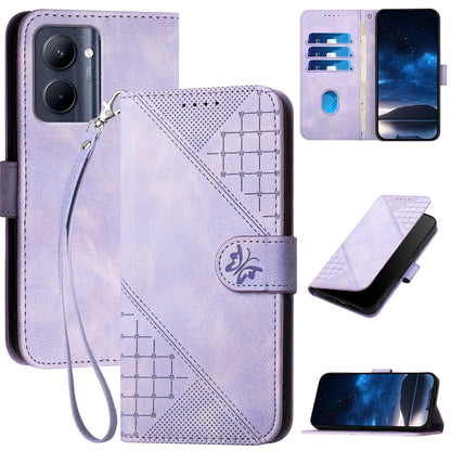 Grid Butterfly Embossed Pattern Leather Phone Case with Lanyard, For Realme 12 Pro 5G Global, For Realme 12 Pro+ 5G Global, For Realme GT5 Pro, For Realme 11 5G Global, For Realme C53 / Narzo N53, For Realme C65 4G, For Realme C55 4G Global            ...