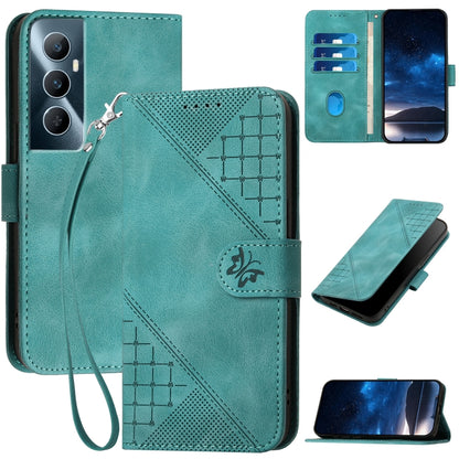 Grid Butterfly Embossed Pattern Leather Phone Case with Lanyard, For Realme 12 Pro 5G Global, For Realme 12 Pro+ 5G Global, For Realme GT5 Pro, For Realme 11 5G Global, For Realme C53 / Narzo N53, For Realme C65 4G, For Realme C55 4G Global            ...