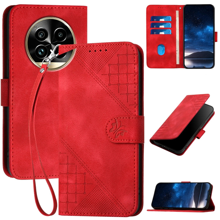 Grid Butterfly Embossed Pattern Leather Phone Case with Lanyard, For Realme P3 Ultra 5G, For Realme P3 Pro, For Realme 14 Pro+, For Realme 14 Pro, For Realme 14x Global, For Realme C75 Global, For Realme GT7 Pro, For Realme 13 Pro / 13 Pro+ Global     ...