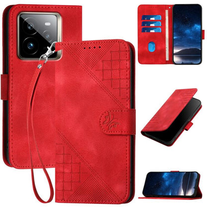 Grid Butterfly Embossed Pattern Leather Phone Case with Lanyard, For Realme P3 Ultra 5G, For Realme P3 Pro, For Realme 14 Pro+, For Realme 14 Pro, For Realme 14x Global, For Realme C75 Global, For Realme GT7 Pro, For Realme 13 Pro / 13 Pro+ Global     ...