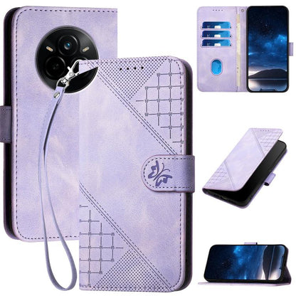 Grid Butterfly Embossed Pattern Leather Phone Case with Lanyard, For Realme P3 Ultra 5G, For Realme P3 Pro, For Realme 14 Pro+, For Realme 14 Pro, For Realme 14x Global, For Realme C75 Global, For Realme GT7 Pro, For Realme 13 Pro / 13 Pro+ Global     ...