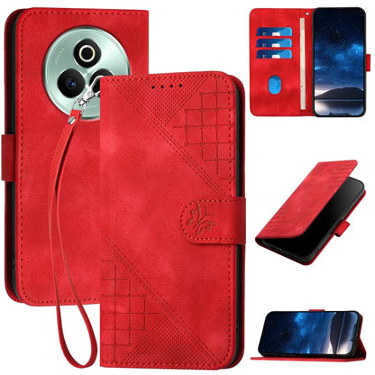 Grid Butterfly Embossed Pattern Leather Phone Case with Lanyard, For Realme P3 Ultra 5G, For Realme P3 Pro, For Realme 14 Pro+, For Realme 14 Pro, For Realme 14x Global, For Realme C75 Global, For Realme GT7 Pro, For Realme 13 Pro / 13 Pro+ Global     ...