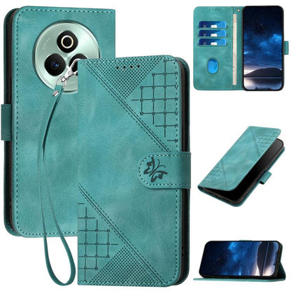 Grid Butterfly Embossed Pattern Leather Phone Case with Lanyard, For Realme P3 Ultra 5G, For Realme P3 Pro, For Realme 14 Pro+, For Realme 14 Pro, For Realme 14x Global, For Realme C75 Global, For Realme GT7 Pro, For Realme 13 Pro / 13 Pro+ Global     ...