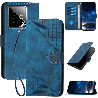 Grid Butterfly Embossed Pattern Leather Phone Case with Lanyard, For Realme 16T 5G, For Realme C100 4G, For Realme P4 Power 5G, For Realme Note 80 4G, For Realme Neo8 5G, For Realme 16 5G, For Realme 16 Pro+ 5G Global, For Realme 16 Pro 5G Global      ...