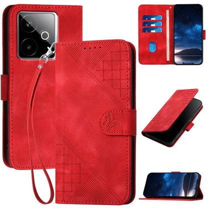 Grid Butterfly Embossed Pattern Leather Phone Case with Lanyard, For Realme 16T 5G, For Realme C100 4G, For Realme P4 Power 5G, For Realme Note 80 4G, For Realme Neo8 5G, For Realme 16 5G, For Realme 16 Pro+ 5G Global, For Realme 16 Pro 5G Global      ...