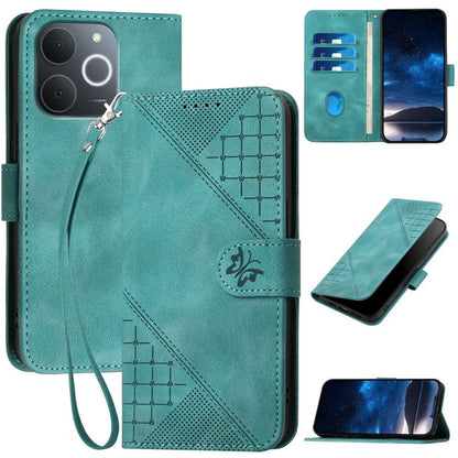 Grid Butterfly Embossed Pattern Leather Phone Case with Lanyard, For Realme 16T 5G, For Realme C100 4G, For Realme P4 Power 5G, For Realme Note 80 4G, For Realme Neo8 5G, For Realme 16 5G, For Realme 16 Pro+ 5G Global, For Realme 16 Pro 5G Global      ...