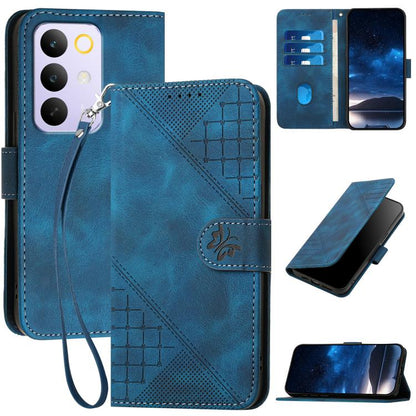 Grid Butterfly Embossed Pattern Leather Phone Case with Lanyard, For Realme 16T 5G, For Realme C100 4G, For Realme P4 Power 5G, For Realme Note 80 4G, For Realme Neo8 5G, For Realme 16 5G, For Realme 16 Pro+ 5G Global, For Realme 16 Pro 5G Global      ...