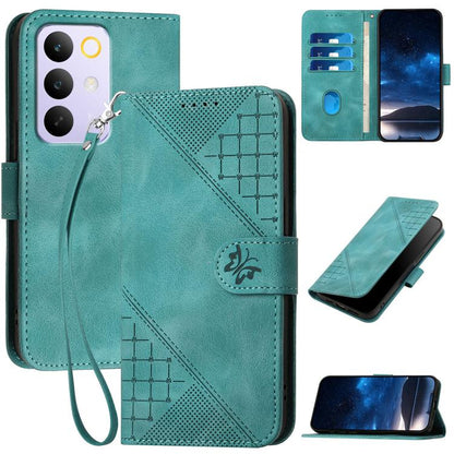 Grid Butterfly Embossed Pattern Leather Phone Case with Lanyard, For Realme 16T 5G, For Realme C100 4G, For Realme P4 Power 5G, For Realme Note 80 4G, For Realme Neo8 5G, For Realme 16 5G, For Realme 16 Pro+ 5G Global, For Realme 16 Pro 5G Global      ...