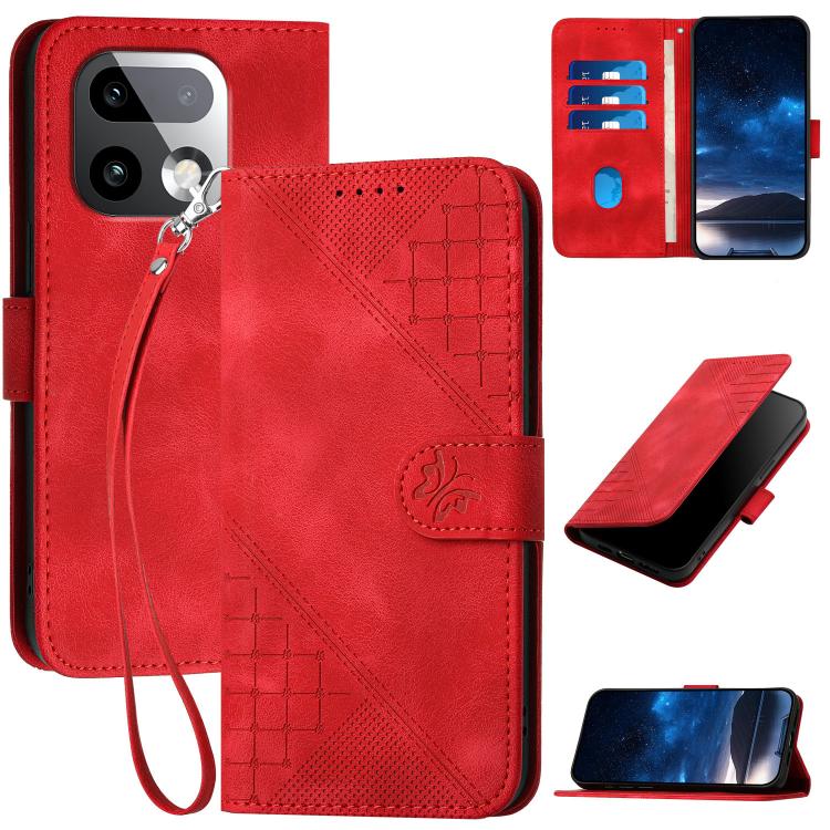 Grid Butterfly Embossed Pattern Leather Phone Case with Lanyard, For Realme 16T 5G, For Realme C100 4G, For Realme P4 Power 5G, For Realme Note 80 4G, For Realme Neo8 5G, For Realme 16 5G, For Realme 16 Pro+ 5G Global, For Realme 16 Pro 5G Global      ...
