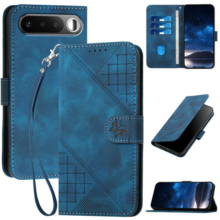 Grid Butterfly Embossed Pattern Leather Phone Case with Lanyard, For Realme 16T 5G, For Realme C100 4G, For Realme P4 Power 5G, For Realme Note 80 4G, For Realme Neo8 5G, For Realme 16 5G, For Realme 16 Pro+ 5G Global, For Realme 16 Pro 5G Global      ...