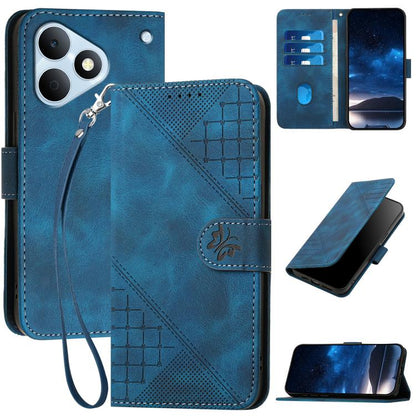 Grid Butterfly Embossed Pattern Leather Phone Case with Lanyard, For Realme 16T 5G, For Realme C100 4G, For Realme P4 Power 5G, For Realme Note 80 4G, For Realme Neo8 5G, For Realme 16 5G, For Realme 16 Pro+ 5G Global, For Realme 16 Pro 5G Global      ...