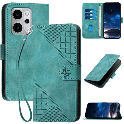 Grid Butterfly Embossed Pattern Leather Phone Case with Lanyard, For Realme 16T 5G, For Realme C100 4G, For Realme P4 Power 5G, For Realme Note 80 4G, For Realme Neo8 5G, For Realme 16 5G, For Realme 16 Pro+ 5G Global, For Realme 16 Pro 5G Global      ...