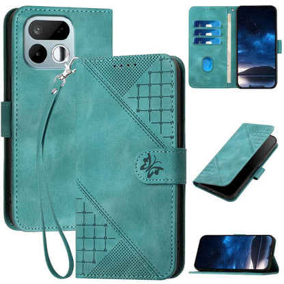 Grid Butterfly Embossed Pattern Leather Phone Case with Lanyard, For Realme 16T 5G, For Realme C100 4G, For Realme P4 Power 5G, For Realme Note 80 4G, For Realme Neo8 5G, For Realme 16 5G, For Realme 16 Pro+ 5G Global, For Realme 16 Pro 5G Global      ...
