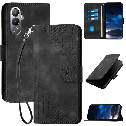 Grid Butterfly Embossed Pattern Leather Phone Case with Lanyard, For Tecno Pova 6 Neo, For Tecno Pova 6 5G / 6 Pro 5G, For Tecno Camon 30 Pro 5G, For Tecno Spark 20 4G / 20C 4G, For Tecno Pop 8 4G, For Tecno Spark Go 2024 4G, For Tecno Camon 20 Premier...