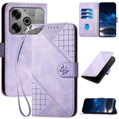 Grid Butterfly Embossed Pattern Leather Phone Case with Lanyard, For Tecno Pova 6 Neo, For Tecno Pova 6 5G / 6 Pro 5G, For Tecno Camon 30 Pro 5G, For Tecno Spark 20 4G / 20C 4G, For Tecno Pop 8 4G, For Tecno Spark Go 2024 4G, For Tecno Camon 20 Premier...