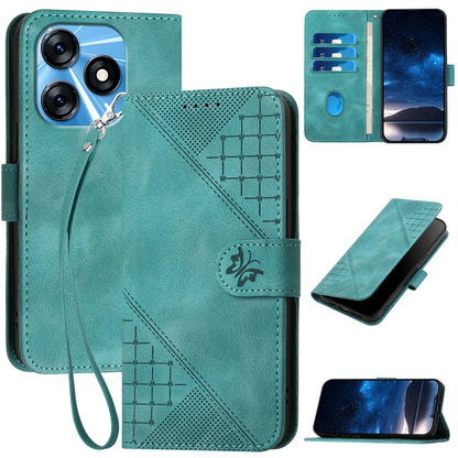 Grid Butterfly Embossed Pattern Leather Phone Case with Lanyard, For Tecno Pova 6 Neo, For Tecno Pova 6 5G / 6 Pro 5G, For Tecno Camon 30 Pro 5G, For Tecno Spark 20 4G / 20C 4G, For Tecno Pop 8 4G, For Tecno Spark Go 2024 4G, For Tecno Camon 20 Premier...