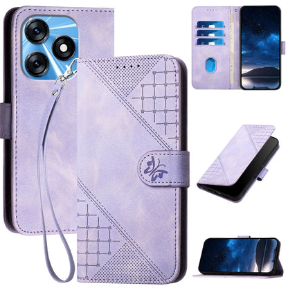 Grid Butterfly Embossed Pattern Leather Phone Case with Lanyard, For Tecno Pova 6 Neo, For Tecno Pova 6 5G / 6 Pro 5G, For Tecno Camon 30 Pro 5G, For Tecno Spark 20 4G / 20C 4G, For Tecno Pop 8 4G, For Tecno Spark Go 2024 4G, For Tecno Camon 20 Premier...